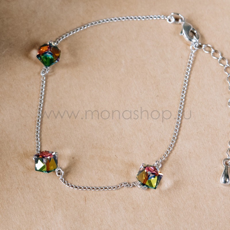 Браслет Миражи с кристаллами-хамелеонами Swarovski
