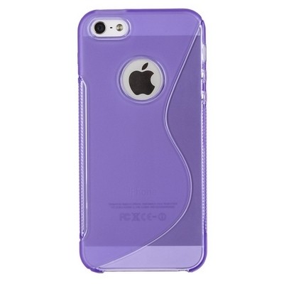 Жесткий силиконовый чехол для IPhone 5 (фиолетовый)
