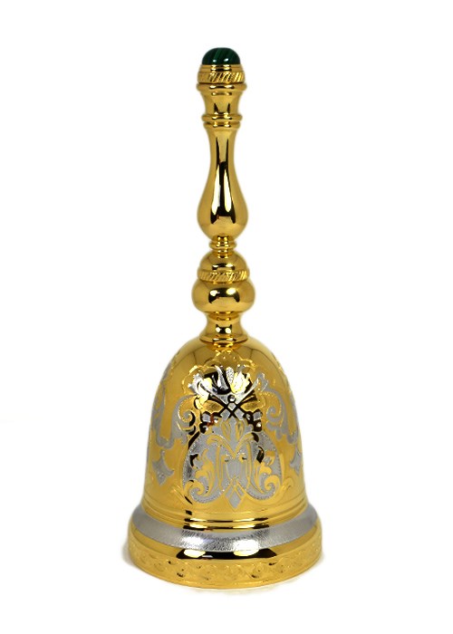 Колокольчик с малахитом, 60*60*150мм, 200гр