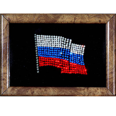 Хрустальная картина Флаг РФ