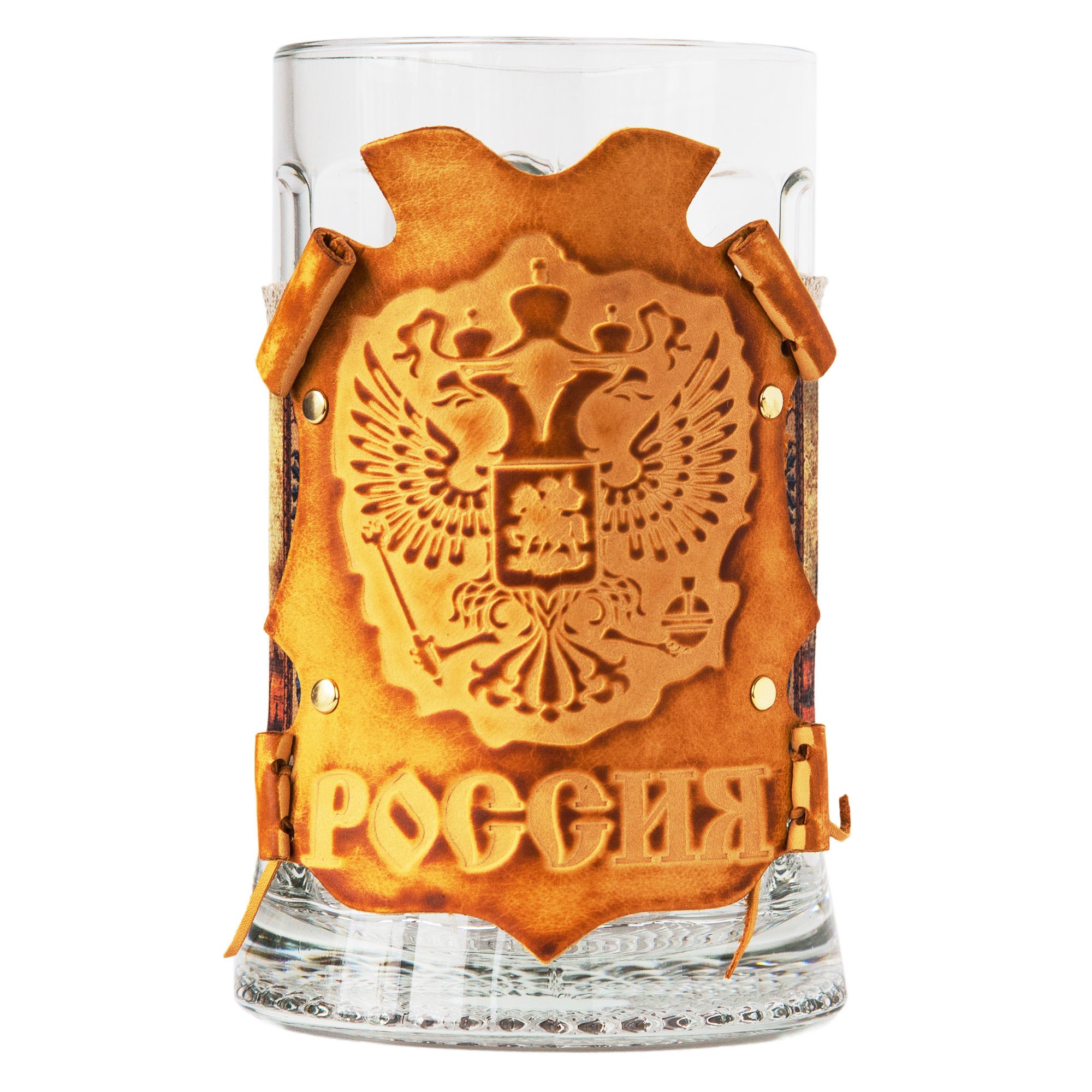 Кружка в коже «Моя Россия»