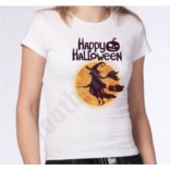 Женская футболка на halloween Ведьма на метле
