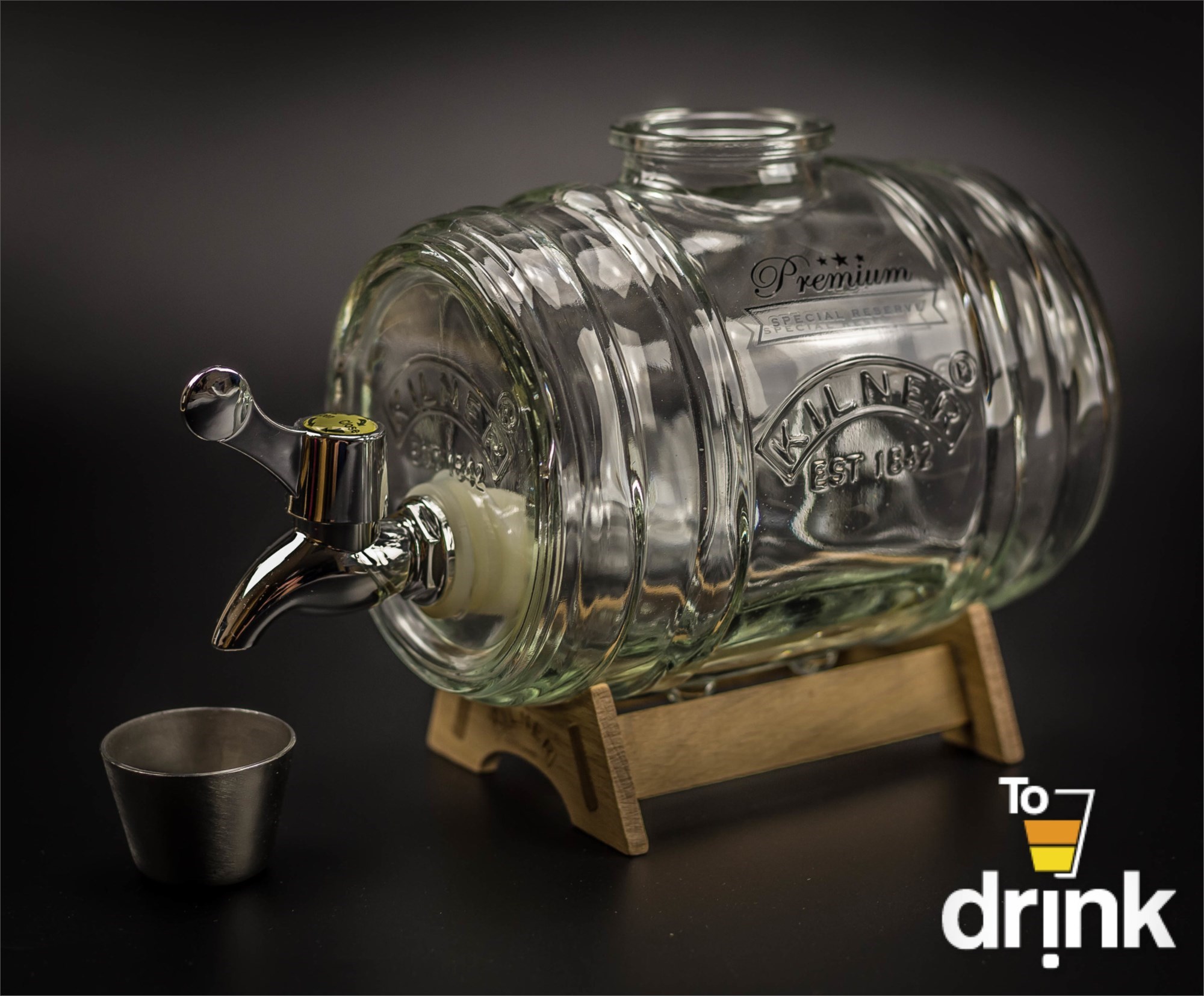 Диспенсер для напитков Kilner Barrel на подставке