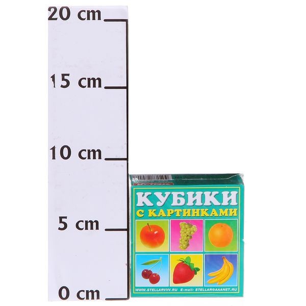 Кубики в картинках Фрукты