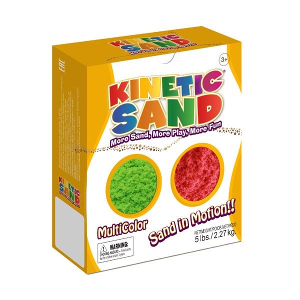 Цветной кинетический песок Kinetic Sand (зеленый, красный)