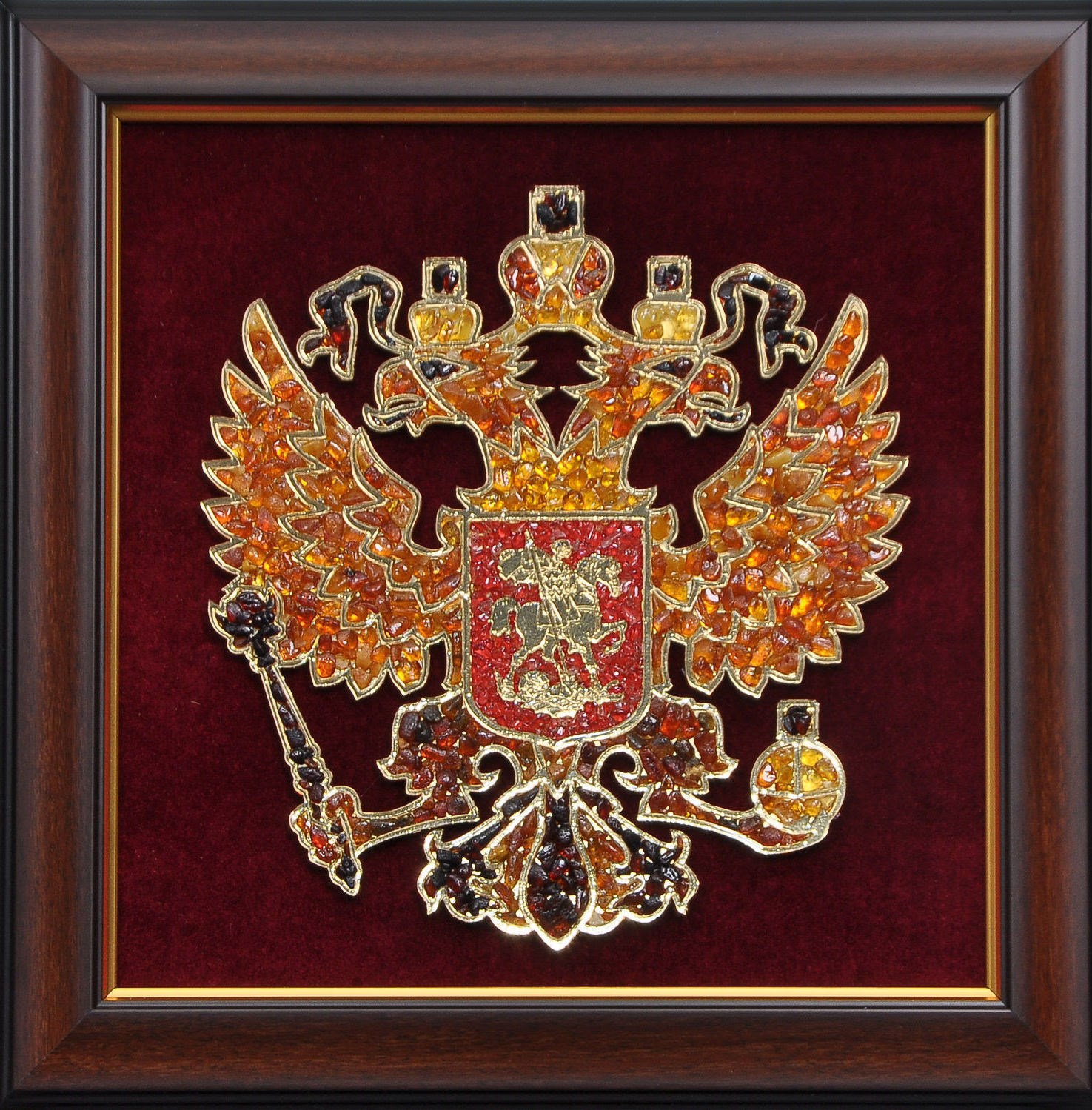 Картина из янтаря Герб Российской Федерации