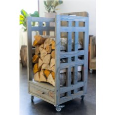 Домашняя дровница Vuoksa-Wood на колёсиках Сортавала