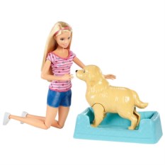 Кукла Barbie Кукла и собака с новорожденными щенками
