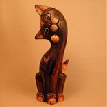 Статуэтка «Кошка задумчивая» декор пятнистый