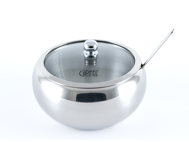 Сахарница с крышкой и ложкой GIPFEL, 600 мл.