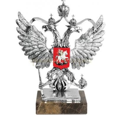 Скульптура Герб России, серебро