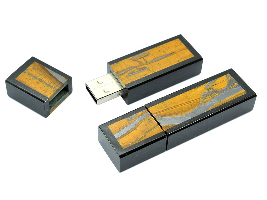 Флешка из тигрового глаза и долерита, 32GB