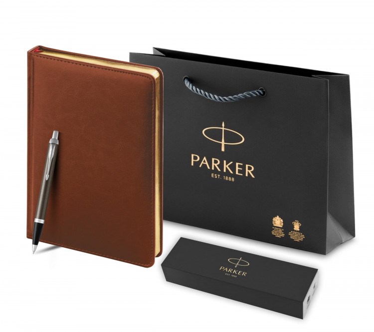 Подарочный набор Parker: шариковая ручка и ежедневник