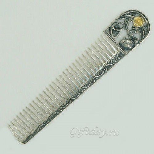 Серебряная расческа Весы