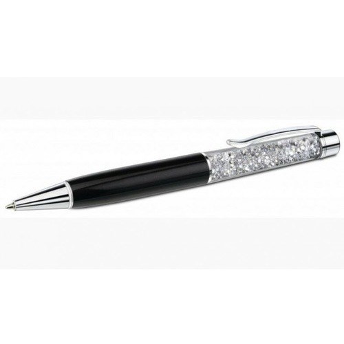 Ручка с флешкой шариковая с кристаллами SWAROVSKI в футляре. Цвет черный, 32 ГБ