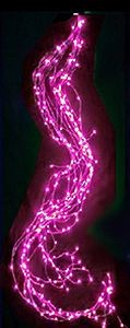 Электрогирлянда Конский хвост, 350 розовых mini-LED ламп