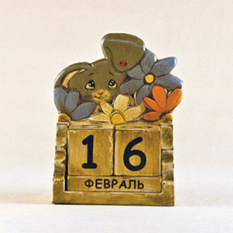 Календарь «Кролик в цветах»