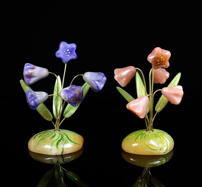 Цветы из селенита Колокольчики