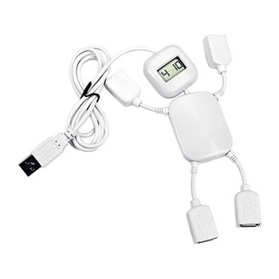 USB хаб на 4 порта Человечек, белый
