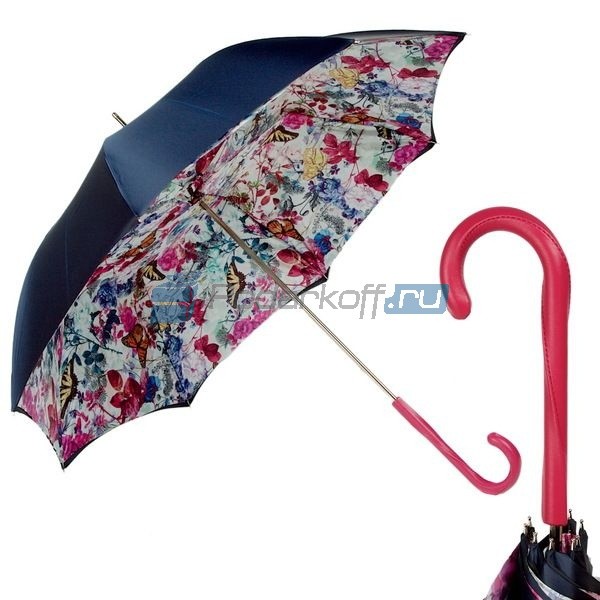Зонт Трость Pasotti Blu Butterfly Fuxia Original