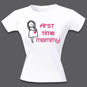 Футболка для беременных First time mommy