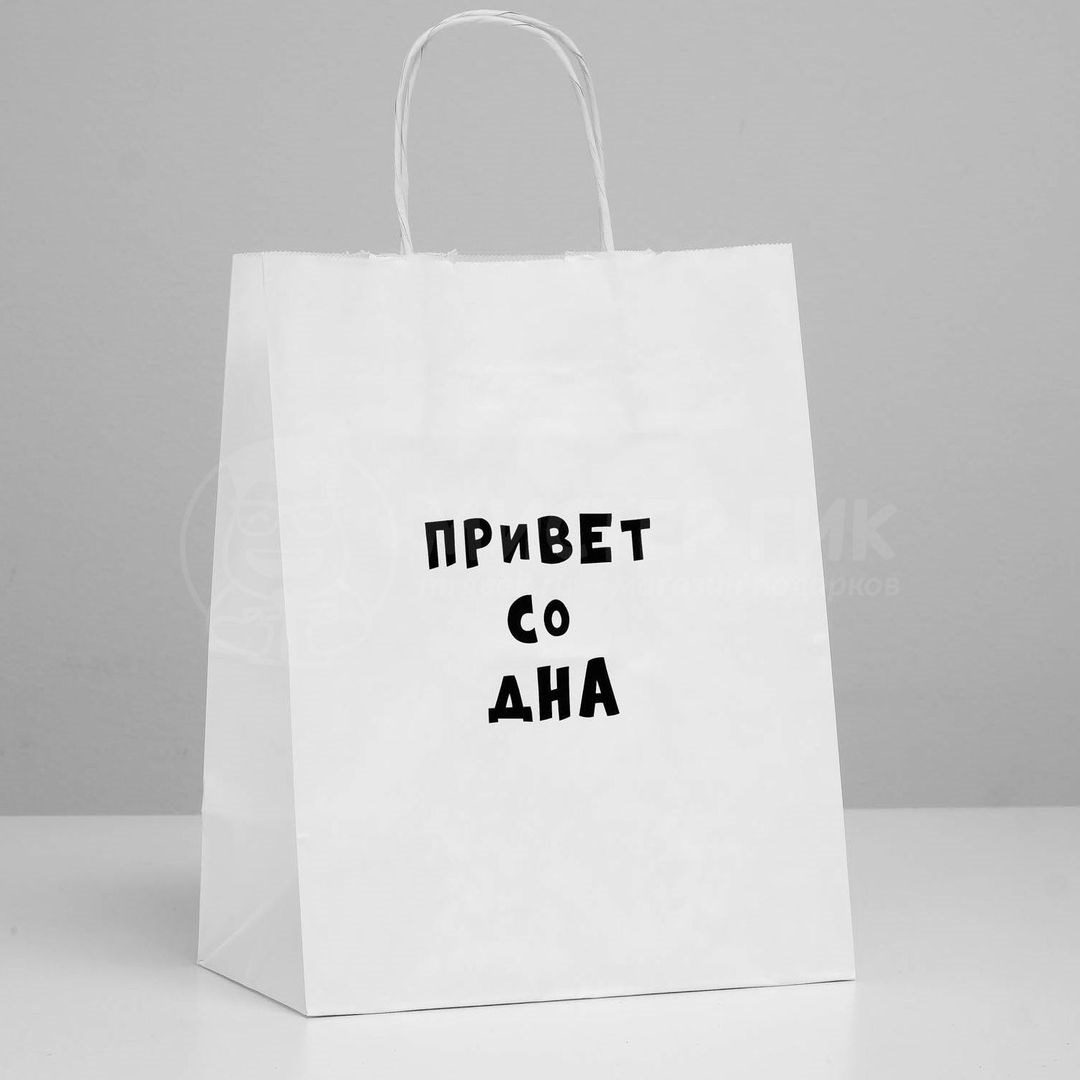 Подарочный пакет Привет со дна (24 х 14 х 30 см)