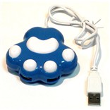 USB-хаб в виде собачьей лапки сине-белый