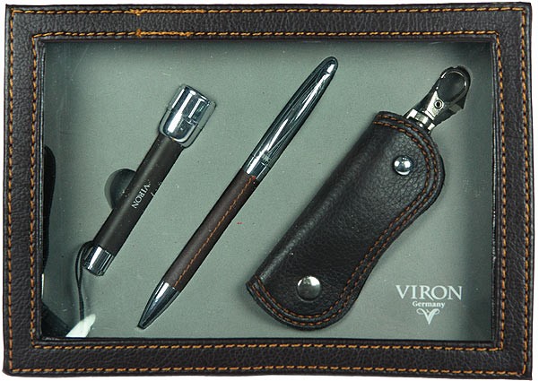 Подарочный набор VIRON (авторучка, ключница, фонарик)