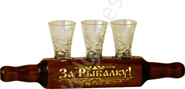 Подставка для стопок За рыбалку!