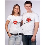 Парные футболки Люблю ее, люблю его