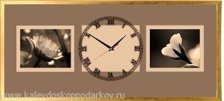 Настенные часы из песка Флора