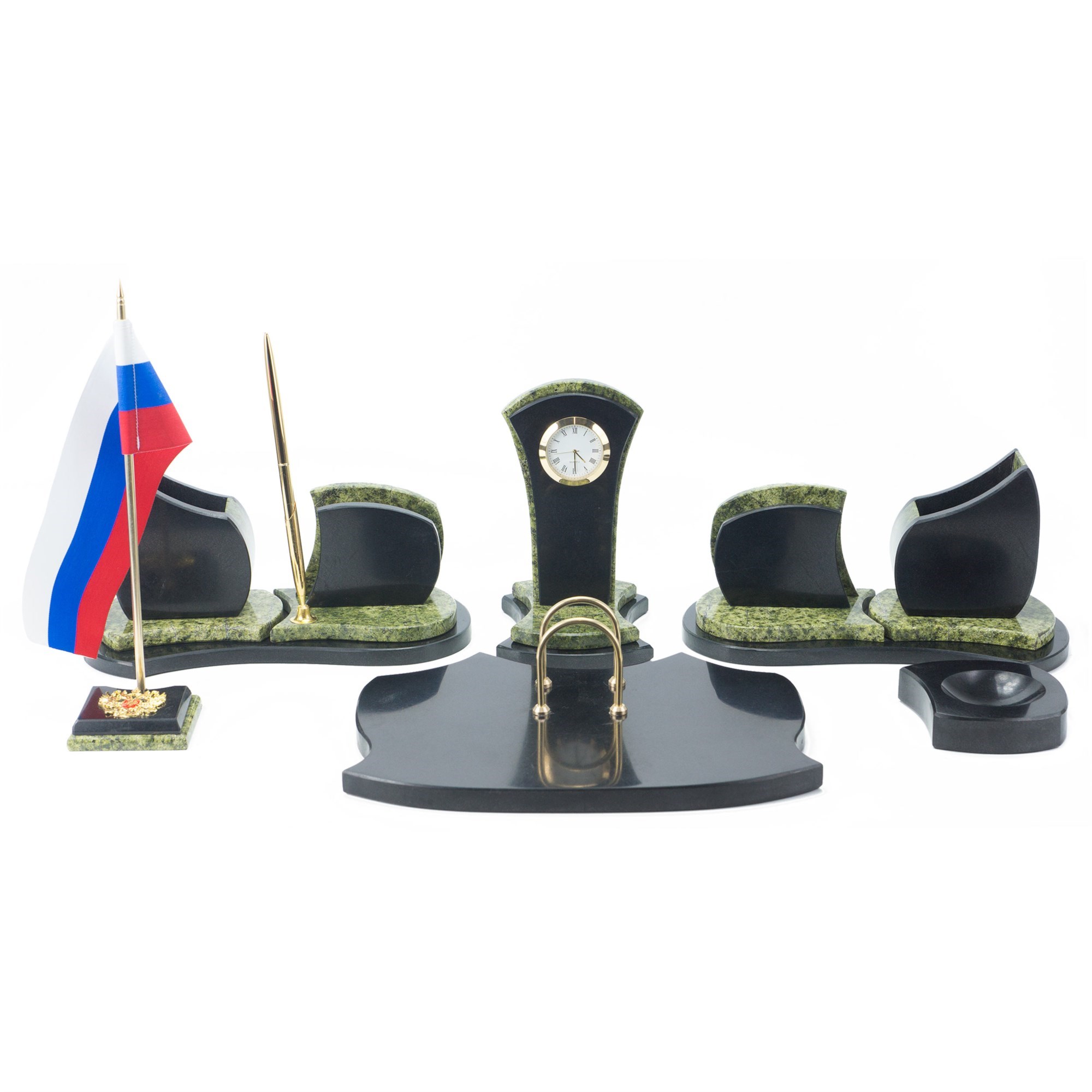Настольный набор из змеевика