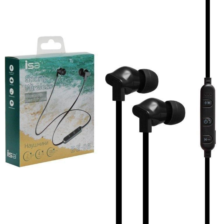 Наушники Bluetooth с микрофоном ISA BE-05 (Черный)