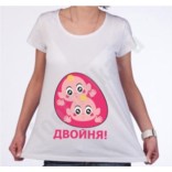 Футболка для беременных Двойня малыши
