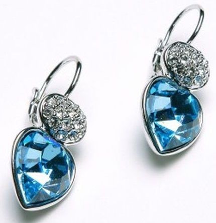 Серьги с кристаллами Swarovski Мечта Сердце