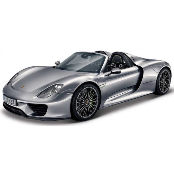 Металлическая машинка Porsche 918 Spyder (серый металлик)