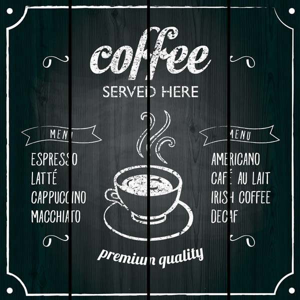 Картина на доске Coffee served
