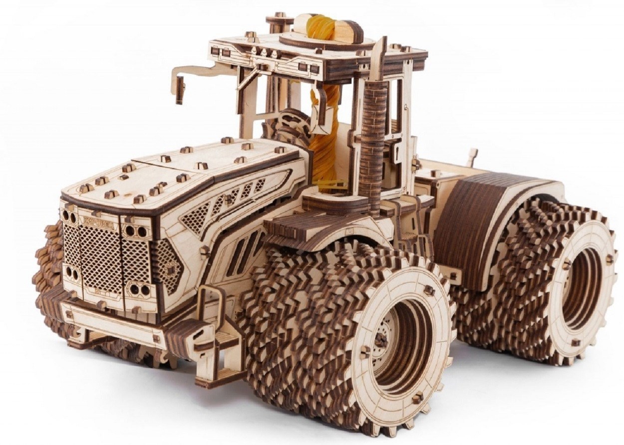Конструктор деревянный 3D EWA Трактор Кировец К-7М
