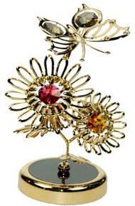 Фигурка Swarovski Бабочка на цветах