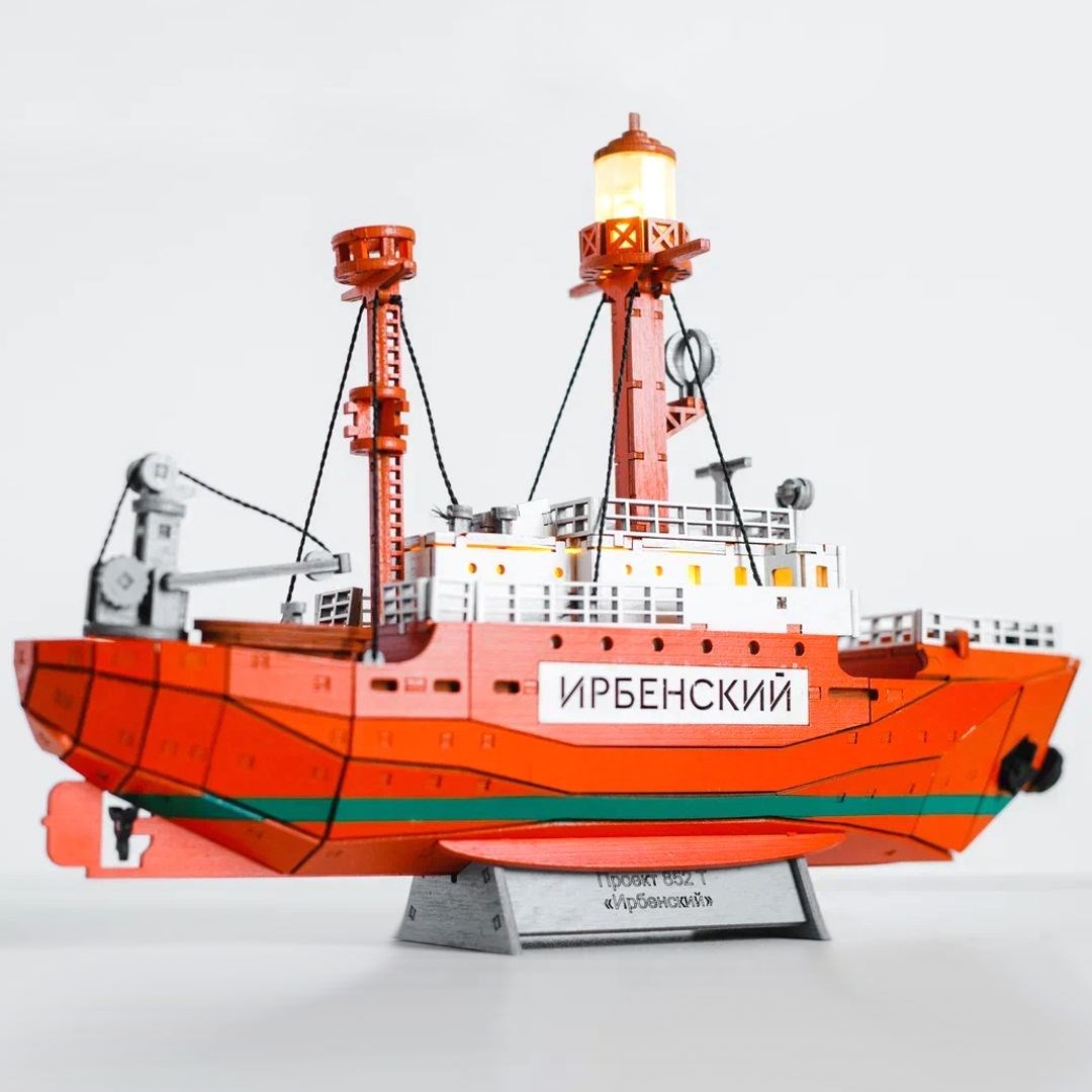 Модель сборная Плавучий маяк Ирбенский (Калининград)
