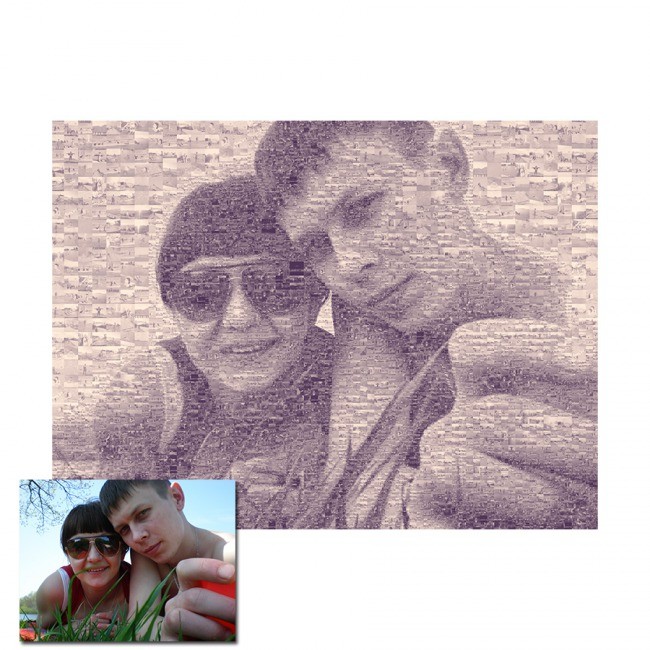 Фотомозаика на холсте по фотографии
