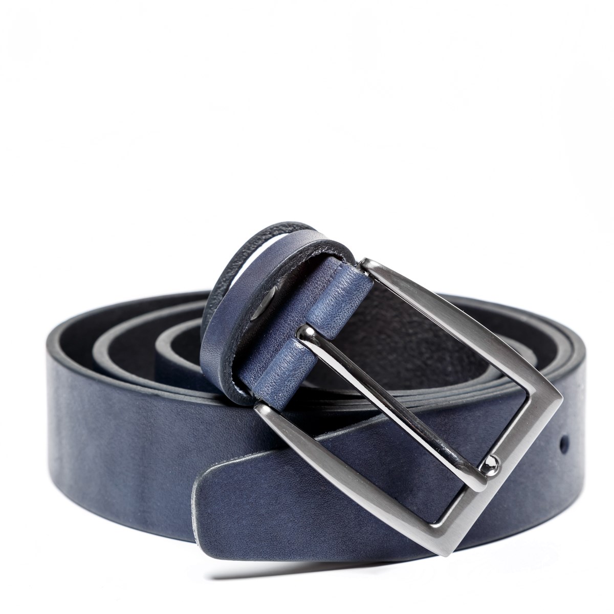 Мужской кожаный ремень Bader Dark Blue