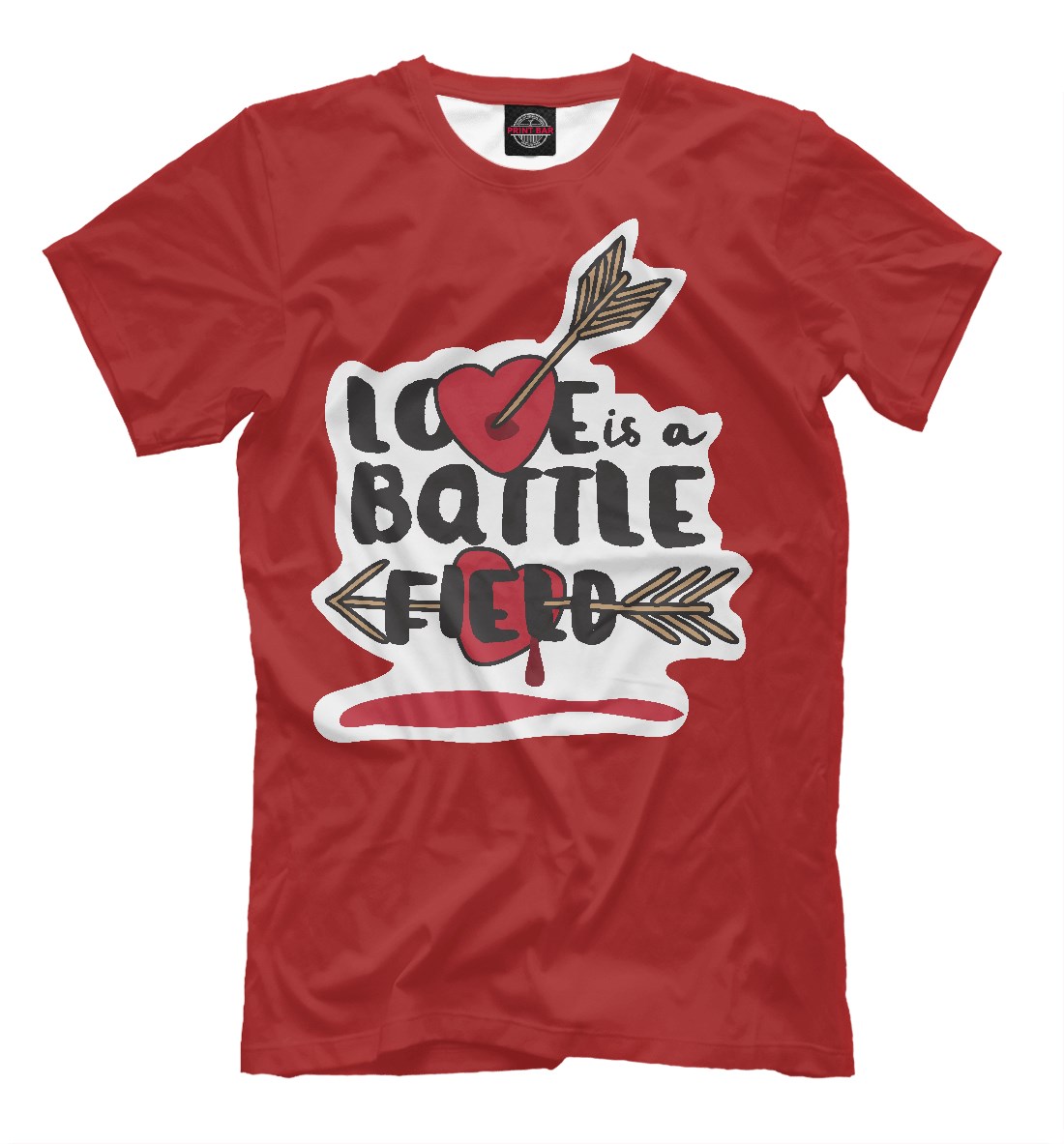 Мужская футболка Love is a battle flero