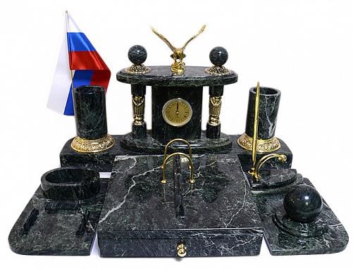 Письменый прибор из змеевика "Орел"