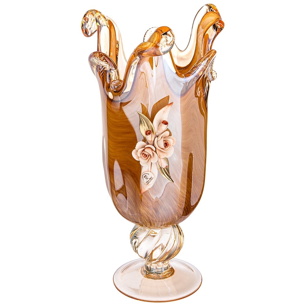 Ваза White Cristal Noce Venezia h34см.