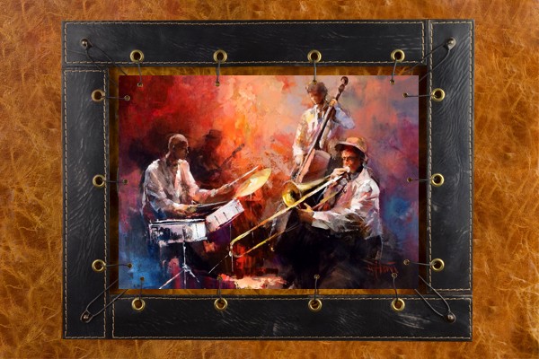 Картина из кожи Джаз Willem Haenraets