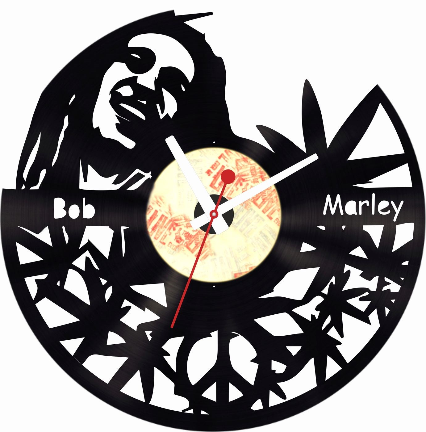 Виниловые часы Bob Marley