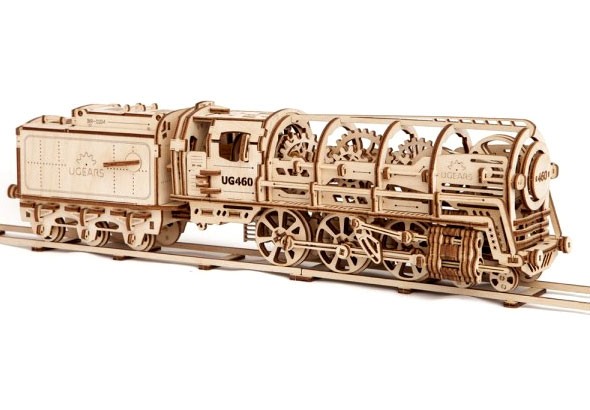 Деревянный конструктор Ugears «Локомотив с тендером»