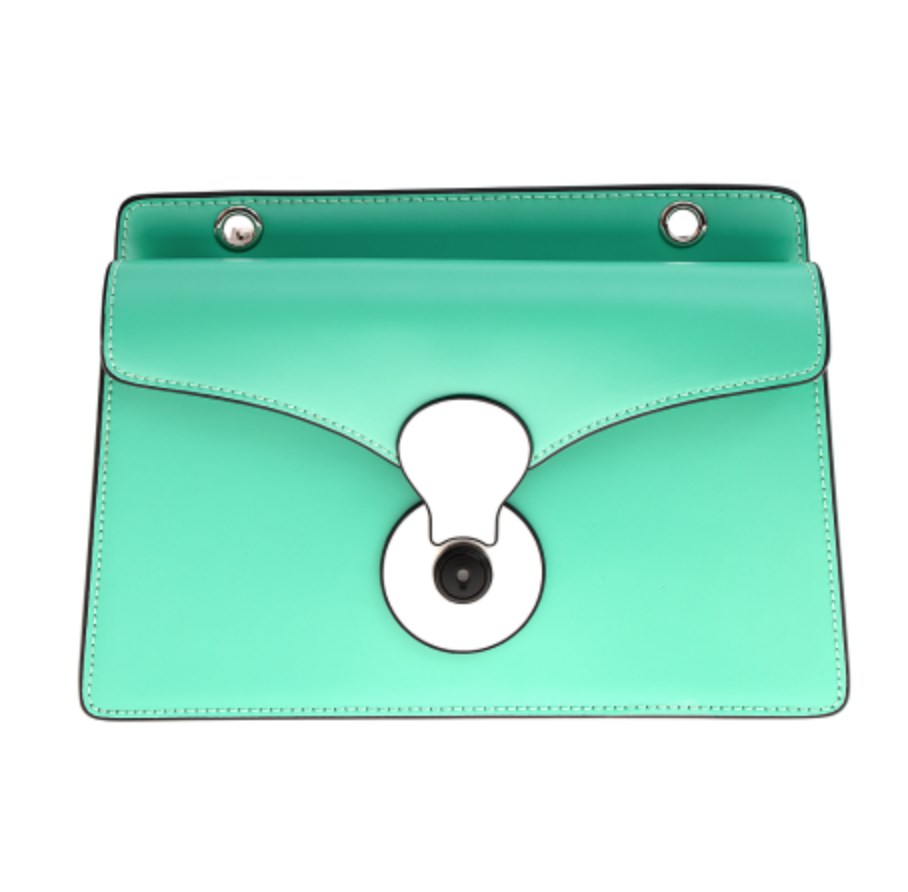 Кожаная сумка через плечо Tosca Blu Galileo White Sea Green