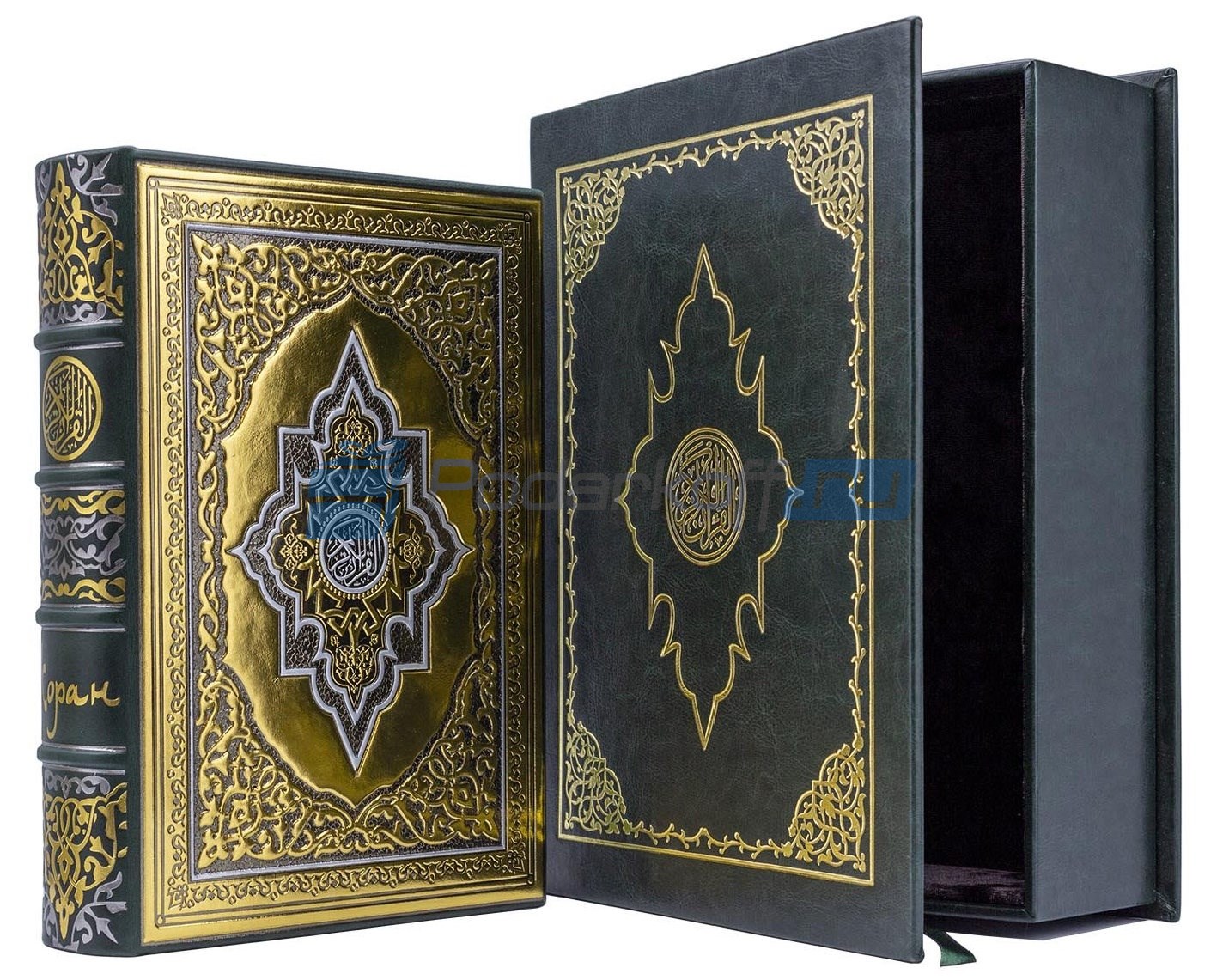 Книга в кожаной обложке Коран в подарочном коробе
